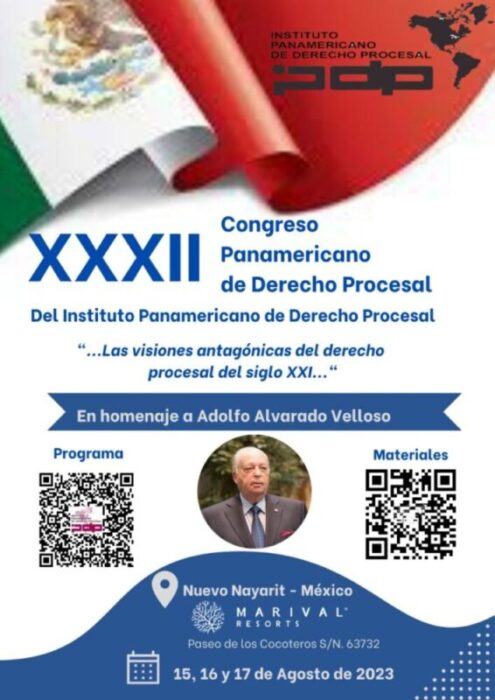 Información del XXXII Congreso Panamericano de Derecho Procesal